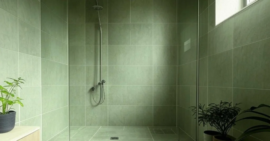 Sage Green Shower Tiles for a Spa-Like Feel