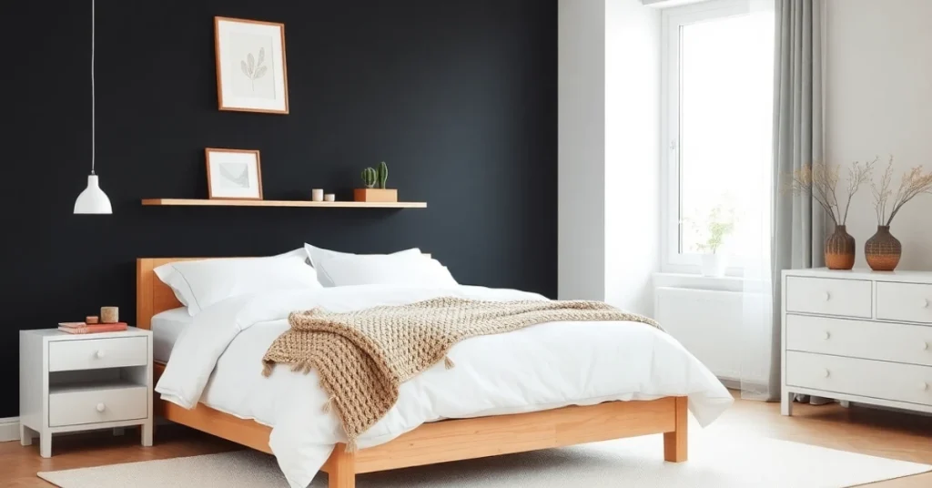 Scandinavian Black Bedroom