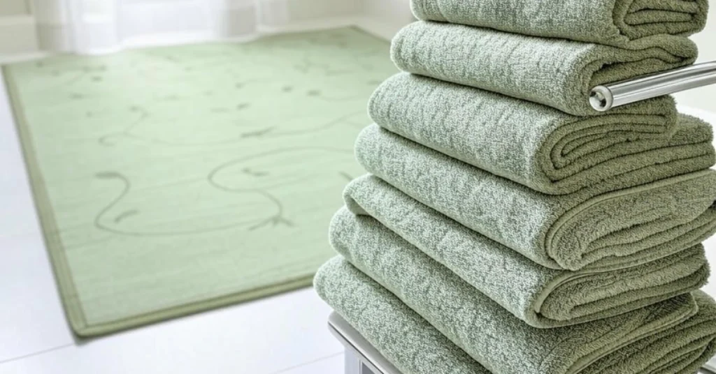Sage Green Towels and Accessories for Easy Updates