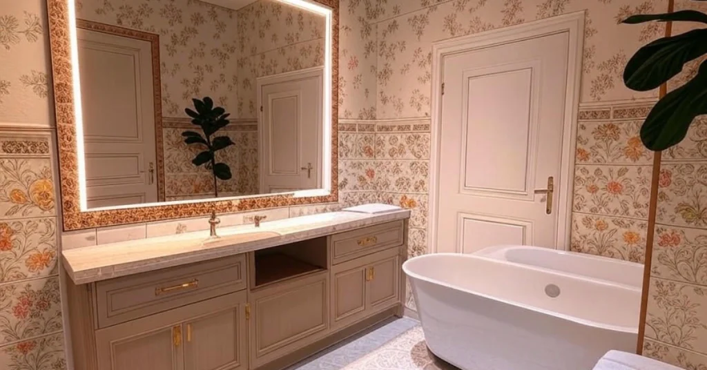 Afrohemian Bathroom for Rental Homes