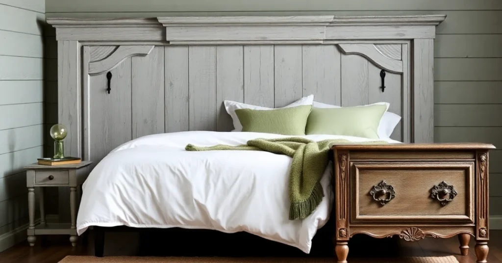Farmhouse Sage Green Bedroom