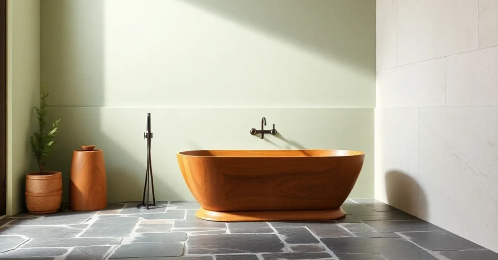 Sage Green and Natural Stone for Rustic Charm