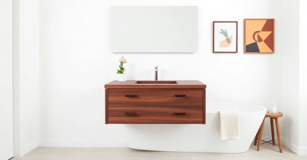 Use a Floating Vanity for a Modern Look