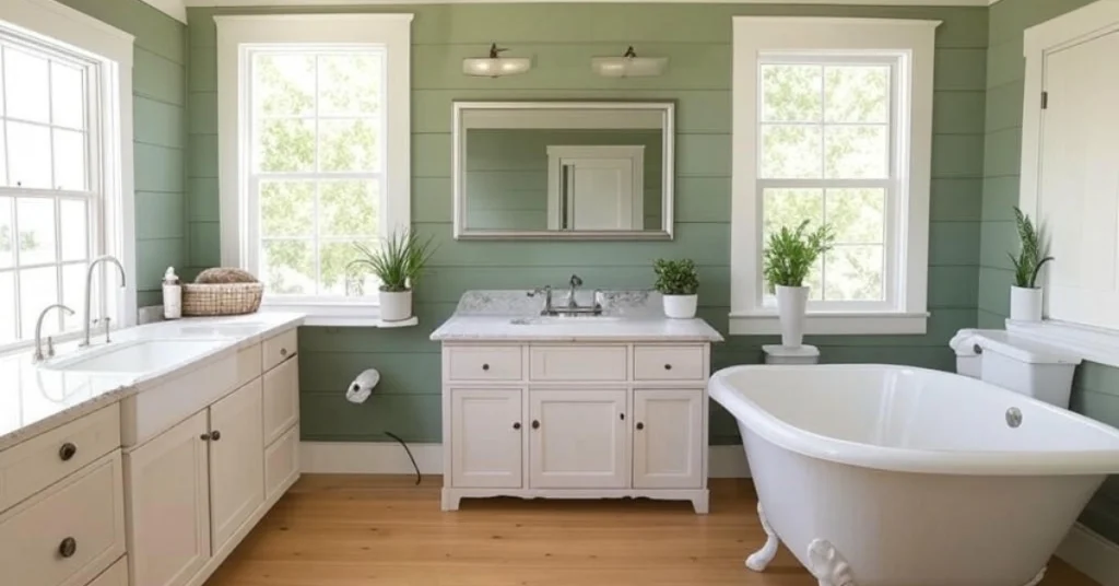Sage Green and Shiplap for Farmhouse Style