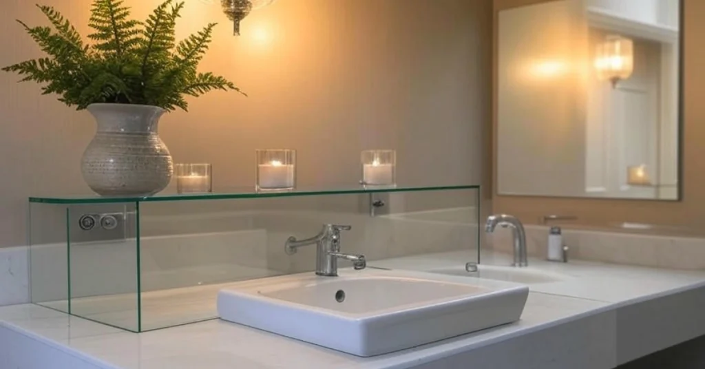 Install a Glass Shelf for Elegance