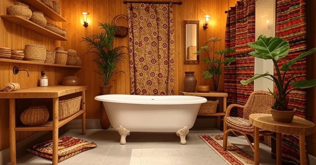 Key Characteristics of Afrohemian Bathrooms