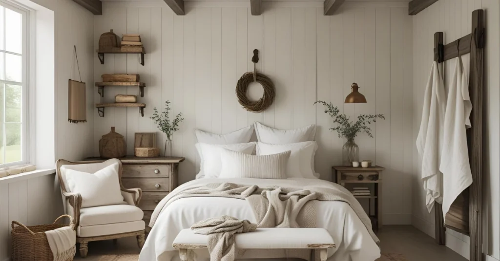 Key Characteristics of farmhouse bedroom