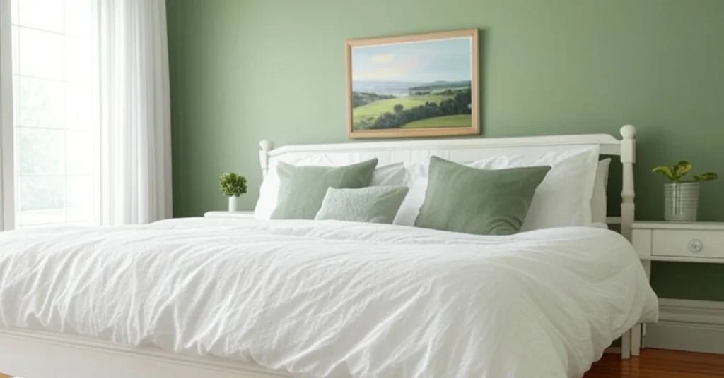 Sage Green and Crisp White