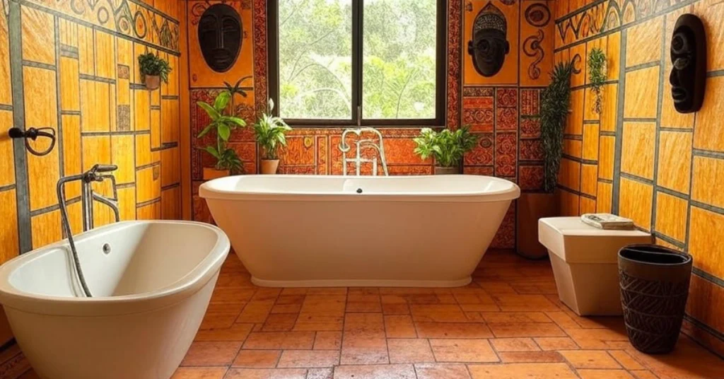 Design Elements of an Afrohemian Bathroom