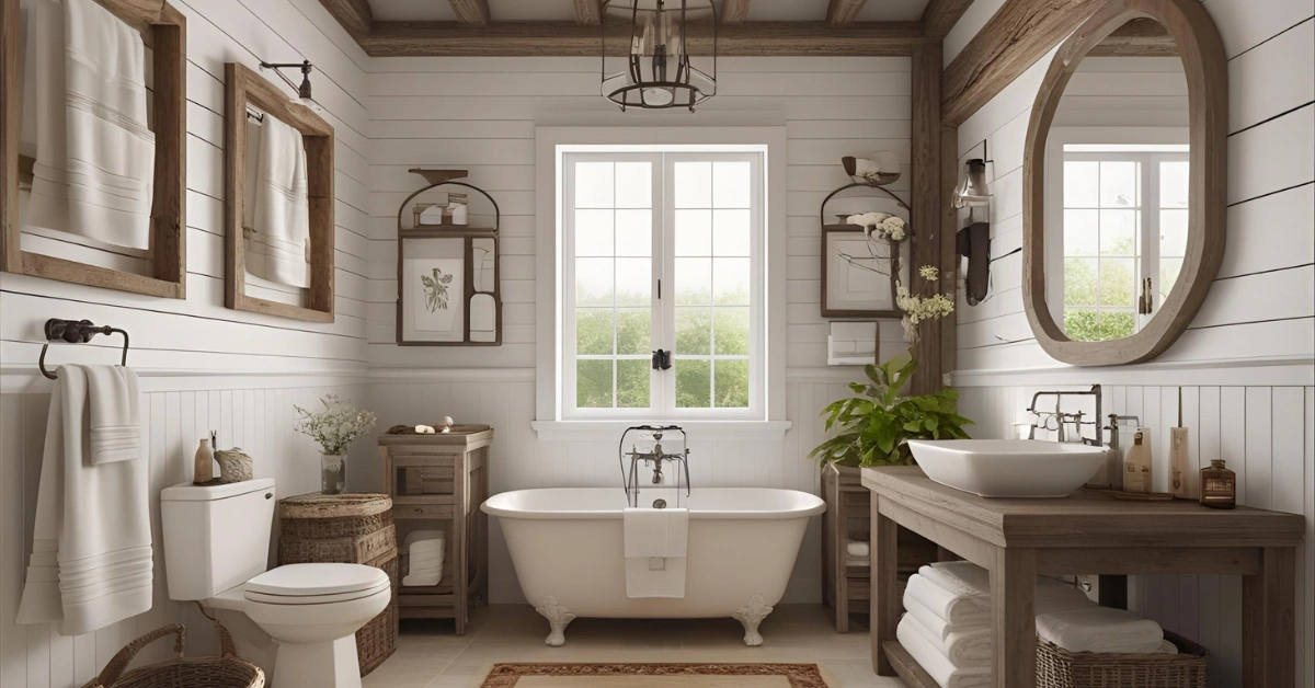 Farmhouse Bathroom Design: 23 Cozy & Timeless Ideas