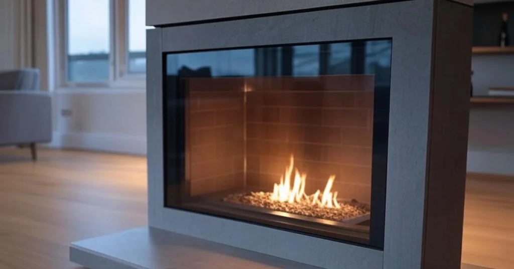 Double-Sided Fireplace for Open-Plan Living