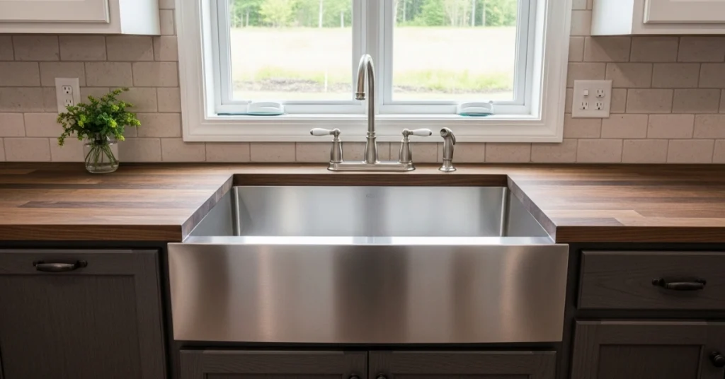 Install a Farmhouse Sink