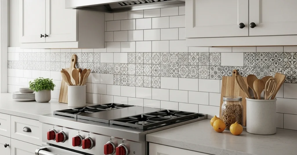Add Farmhouse-Style Backsplash Tiles