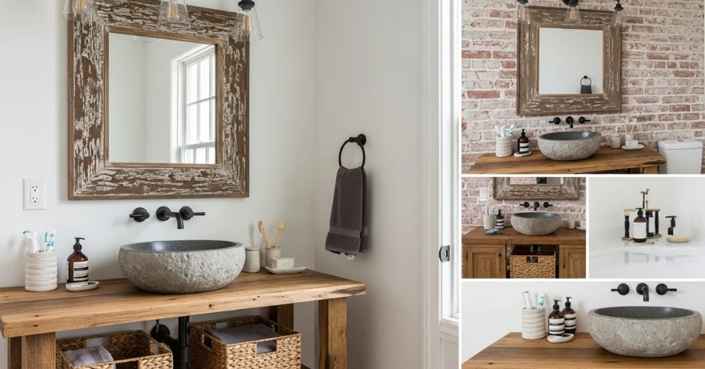 Bathroom: Rustic Simplicity with Modern Comfort