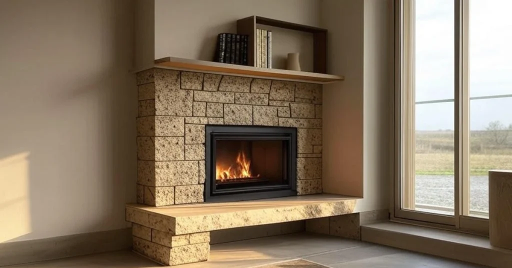 Corner Fireplace for Small Spaces