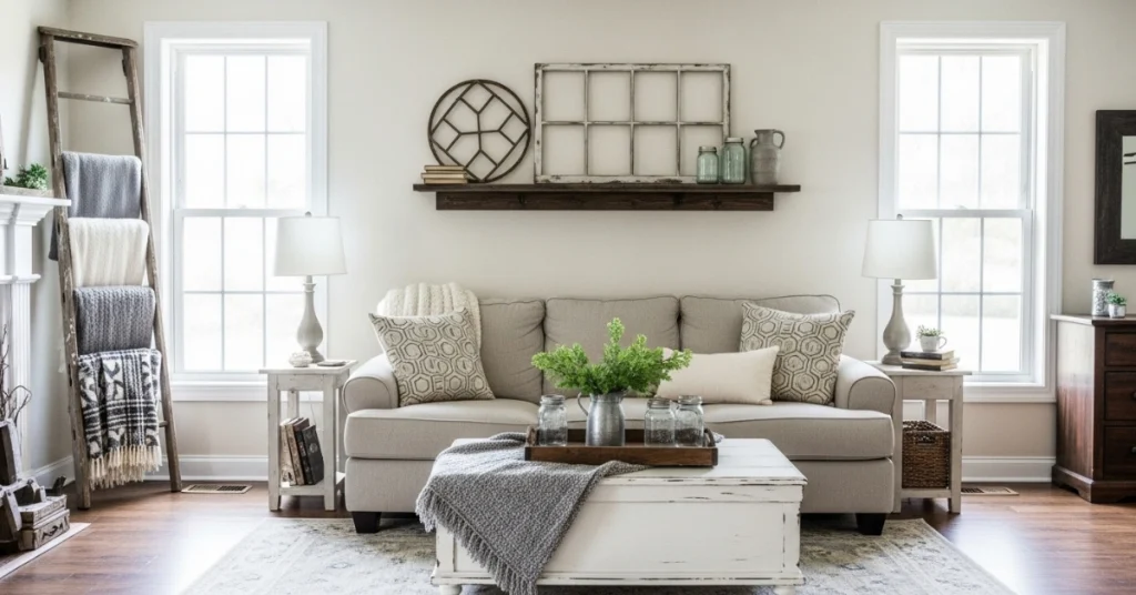 Budget-Friendly Farmhouse Living Room Ideas