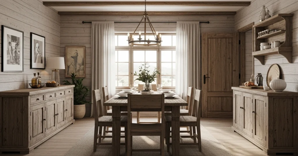 What Defines a Rustic Dining Room?