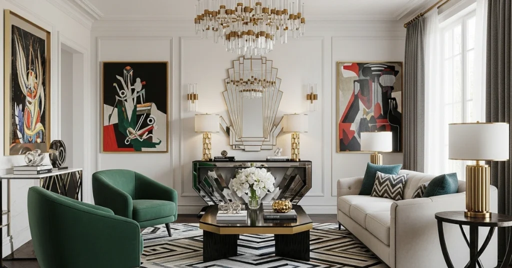 Key Elements of an Art Deco Living Room