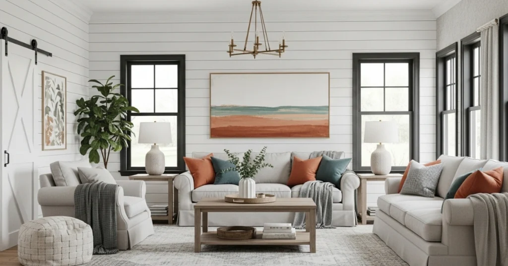 Color Palette for a Farmhouse Living Room