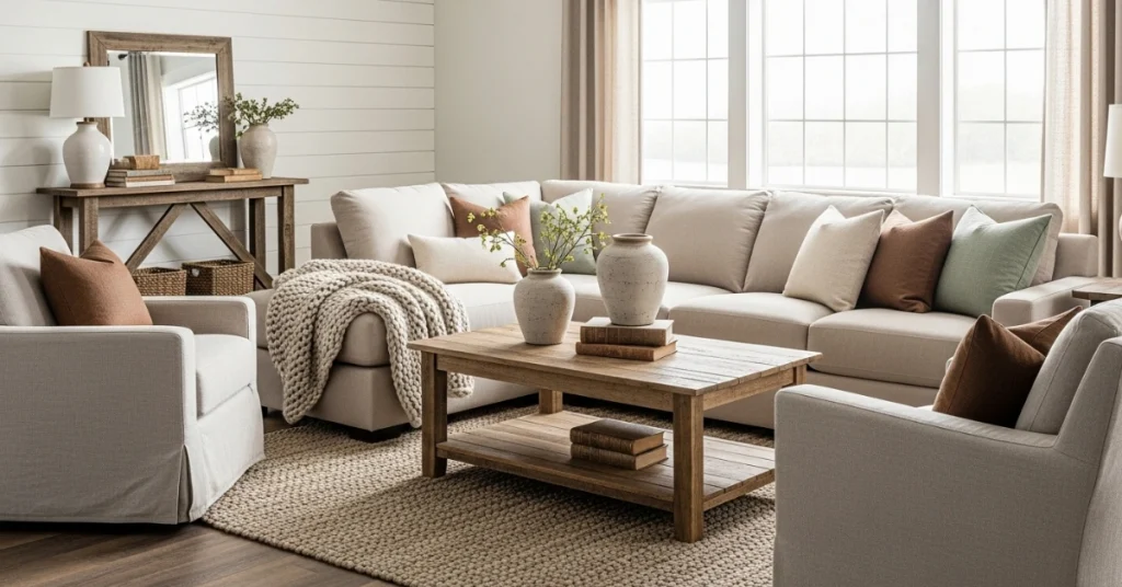 Farmhouse and Rustic Living Room Furniture