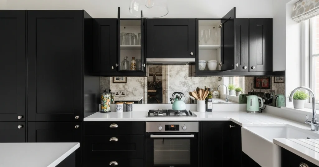 Black Kitchen Cabinets in Small Spaces