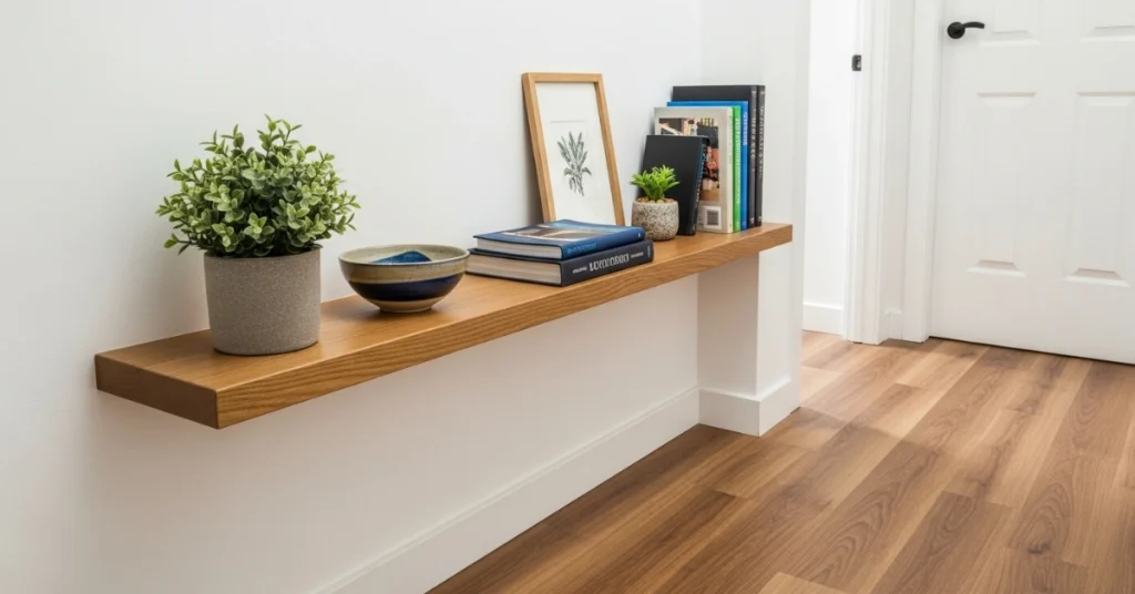 Floating Shelves for Functionality