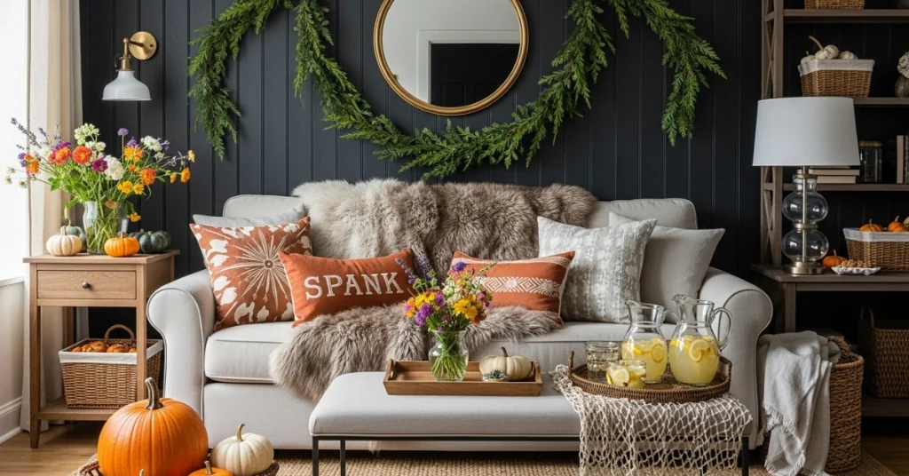 Seasonal Twists on Dark Cottagecore Living Room
