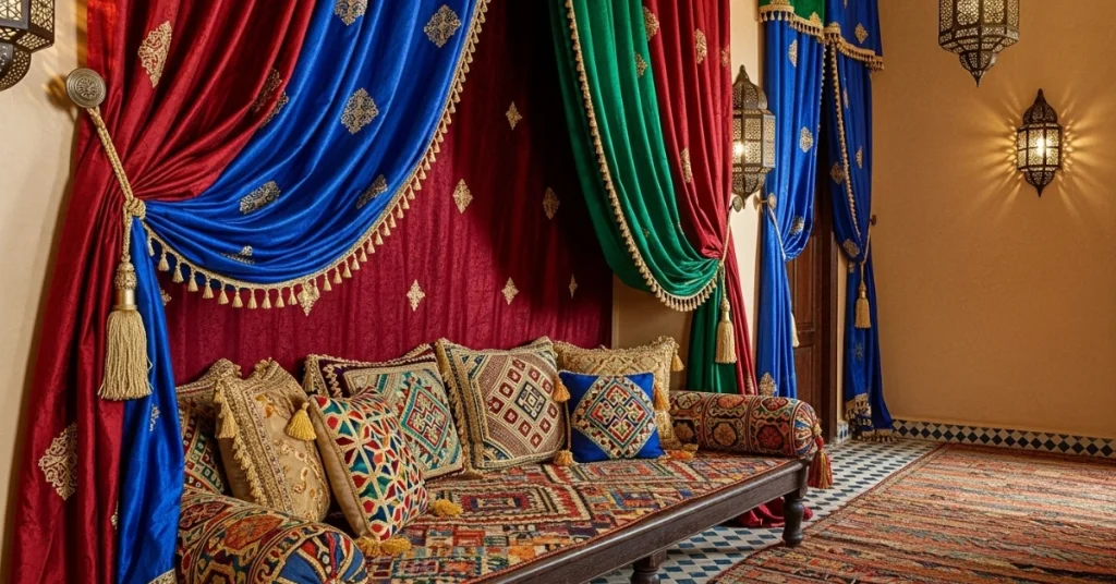 Layer with Cushions and Drapes