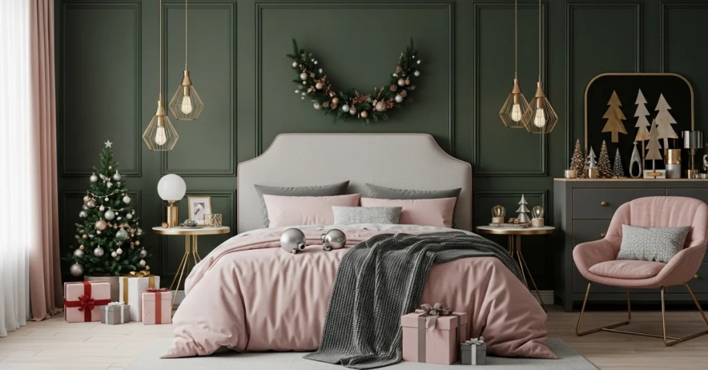 Crafting a Festive Christmas Bedroom Color Palette Contemporary Elegance
