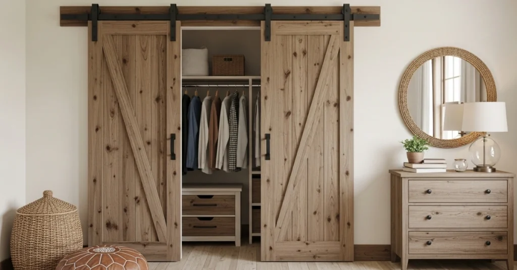 Barn Door Closets for Space-Saving Style