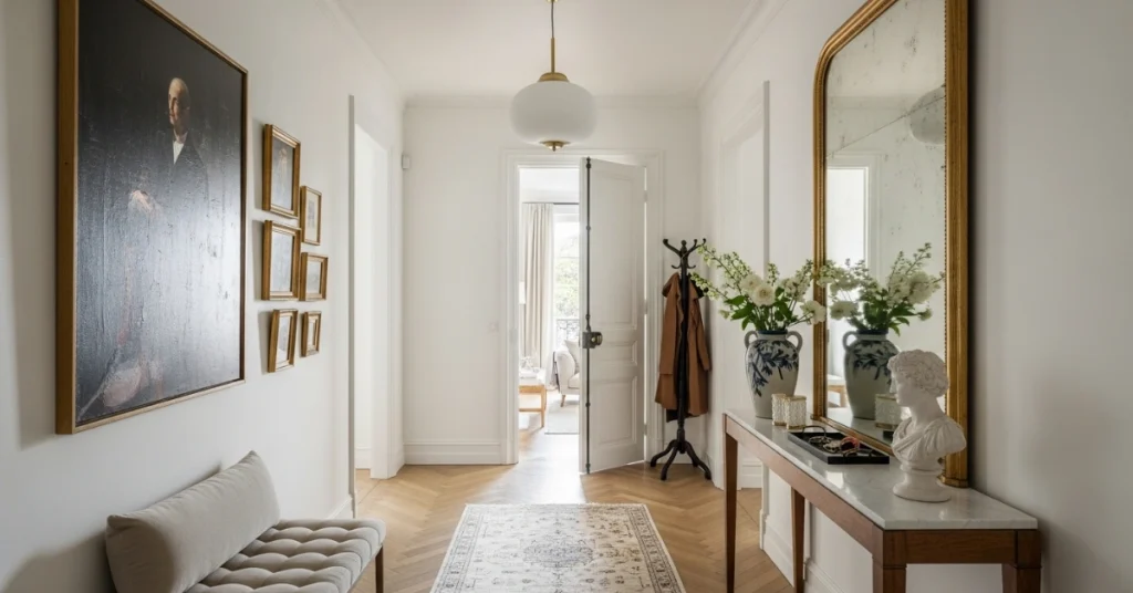 Furniture and Decor for a French Parisian Hallway