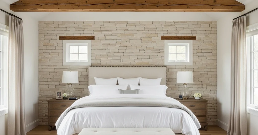 Stone Accent Wall for Dramatic Depth