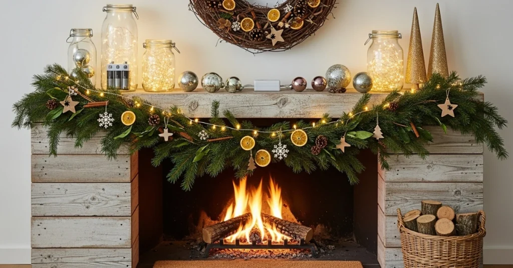 Eco-Friendly Christmas Fireplace Ideas