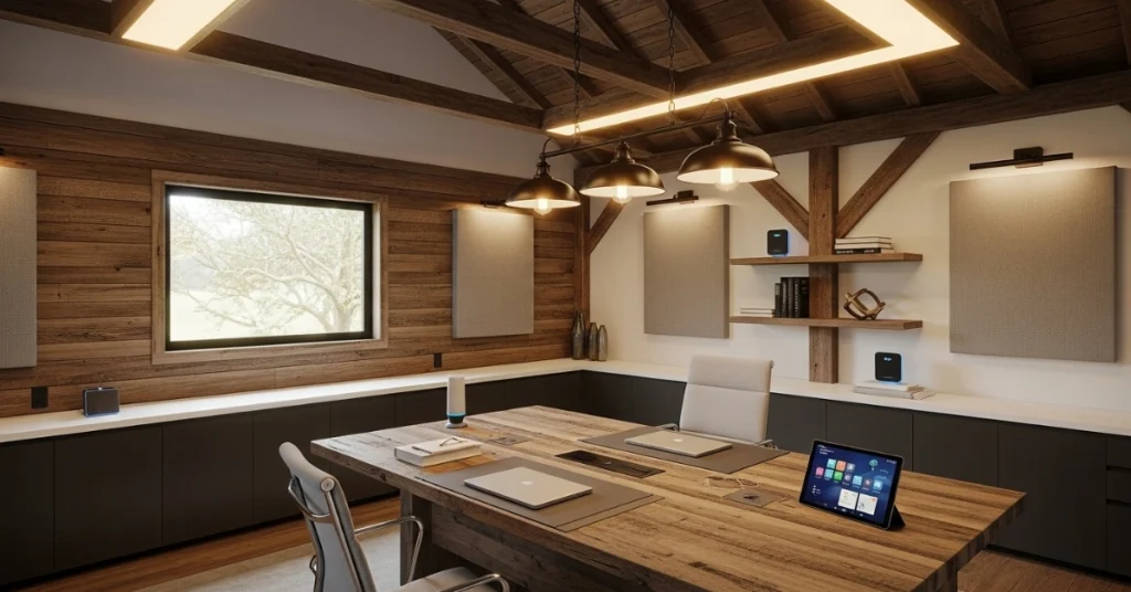 Smart Technology for a Modern Barndominium Office
