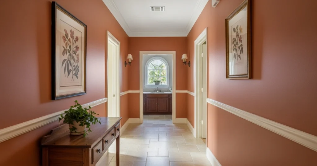 Classic Warm Tones Color Schemes for Italian Hallways