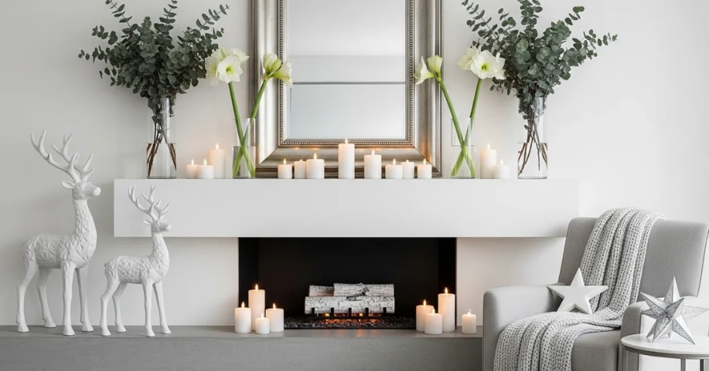 Christmas Fireplace Style: Modern Minimalist Magic