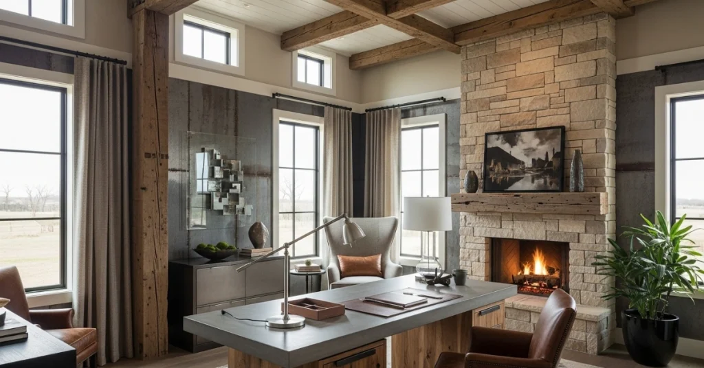 The Barndominium Office Aesthetic: Rustic Foundations