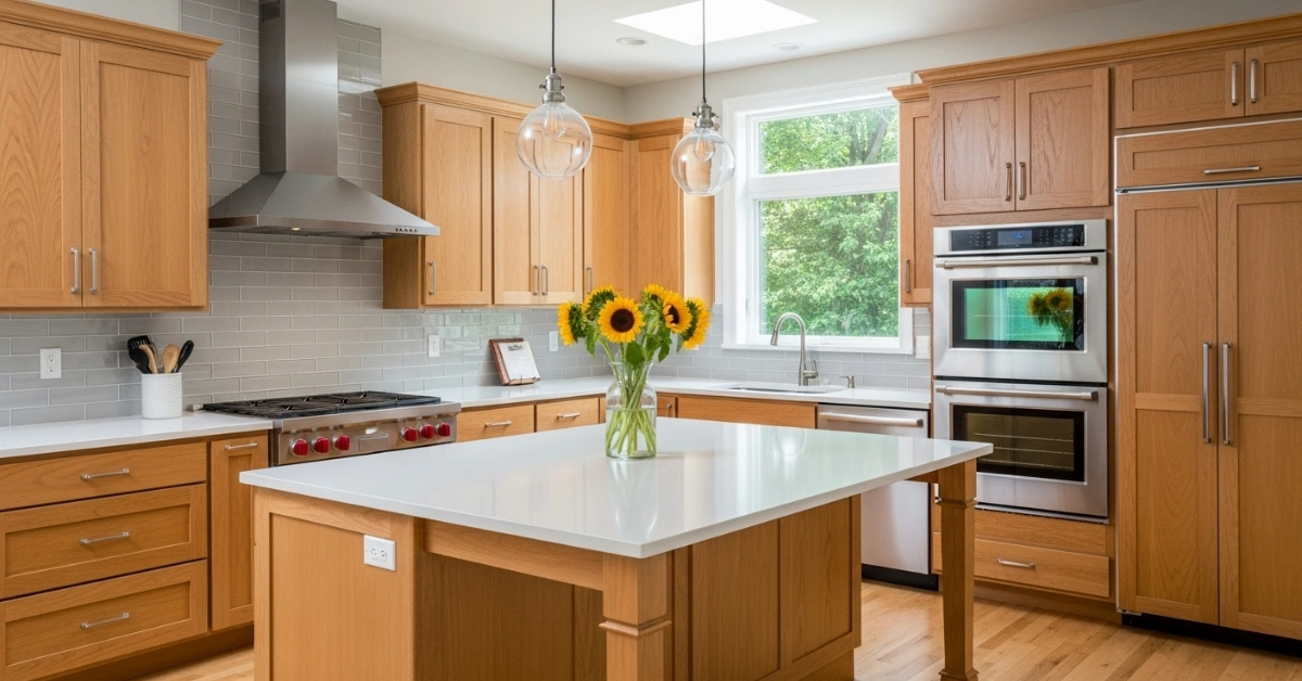 27 Beautiful Honey Oak Kitchen Cabinets for Stylish Homes