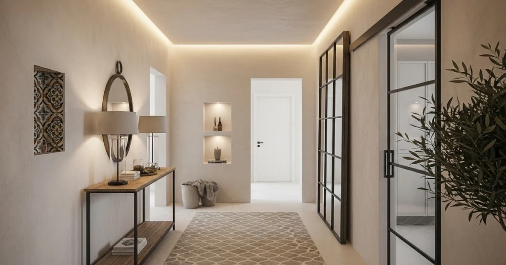 Modern Mediterranean Hallways: Blending Old and New