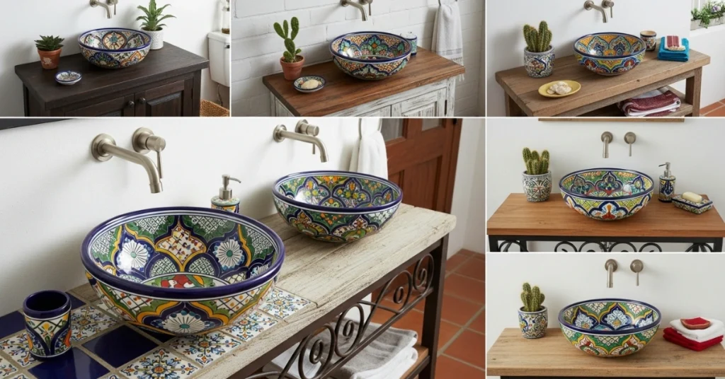 Hand-Painted Talavera Vessel Sinks