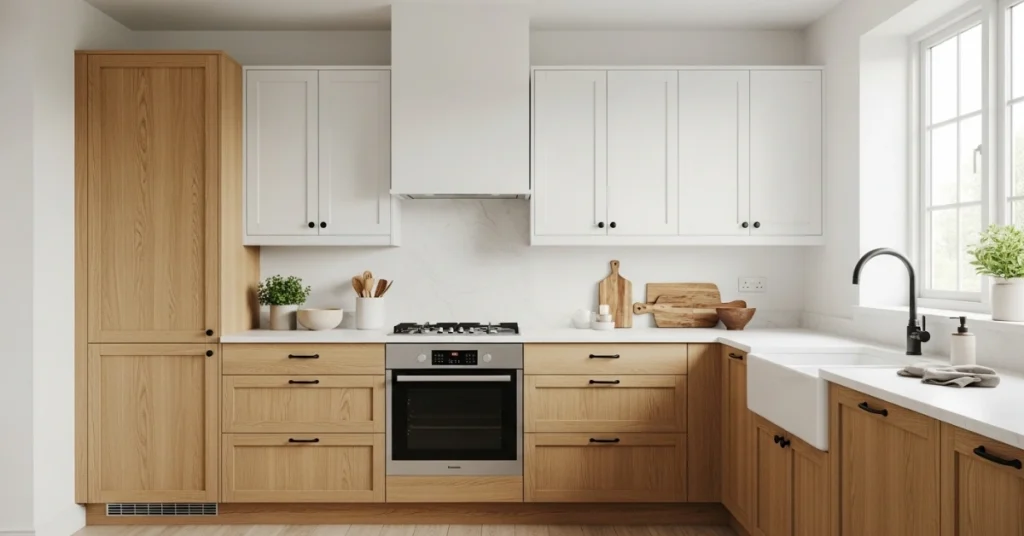 Scandinavian Kitchen That Pair Beautifully with Honey Oak Cabinets
