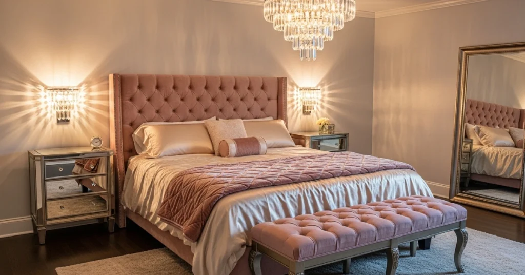 Hollywood Glam grown woman bedroom