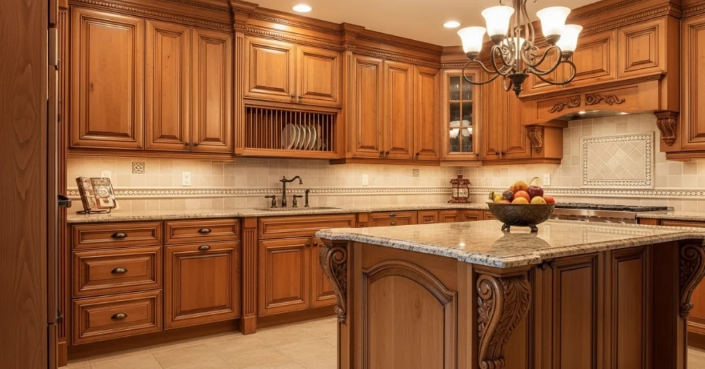 Classic Traditional Kitchen That Pair Beautifully with Honey Oak Cabinets
