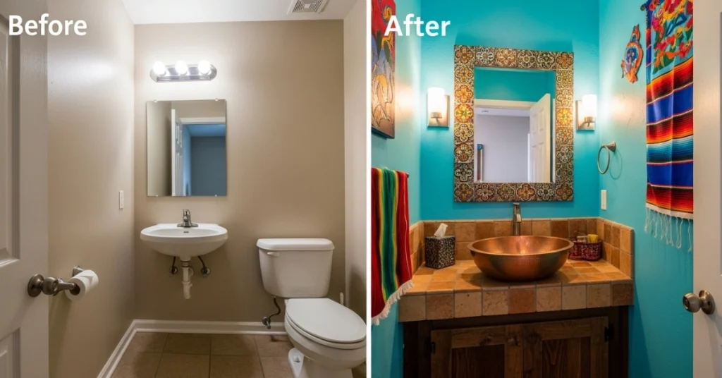 Real Mexican Bathroom Transformations: Tucson Powder Room