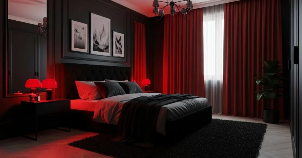Moody Red and Black Retreat