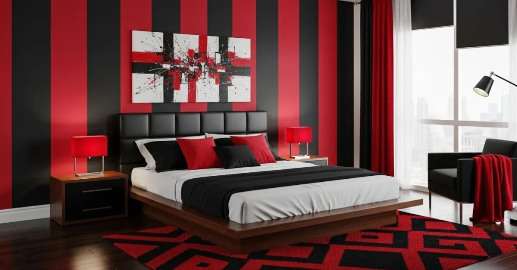 The Timeless Pull of Red and Black in Bedroom Design